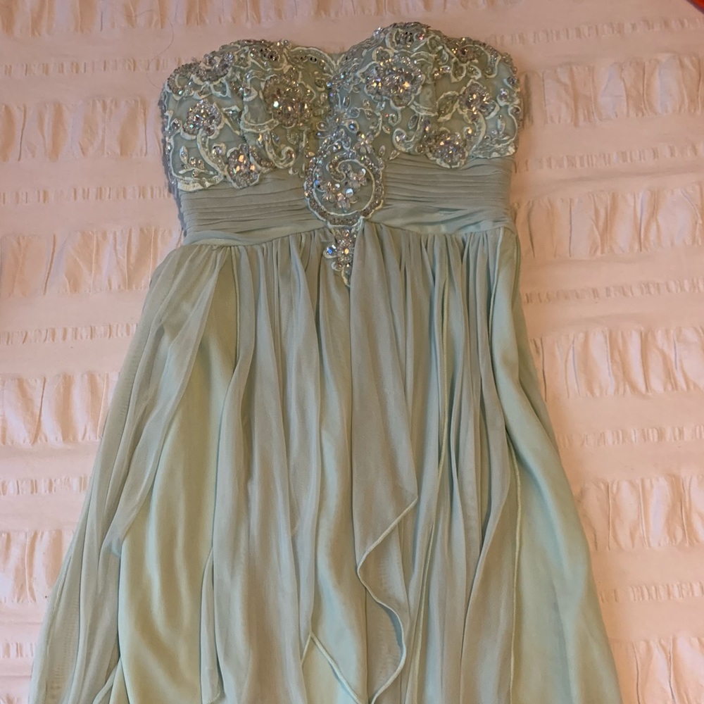 Mint prom dress